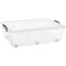 Superio Clear Storage Bin with Lid, Large Stackable Container with Lid, Wheeled Storage Box for Home, Tote for Garage, Storage, Clothing